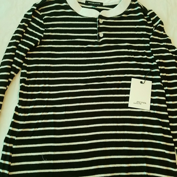 Cute black and white Henley sweater. - Picture 2 of 2